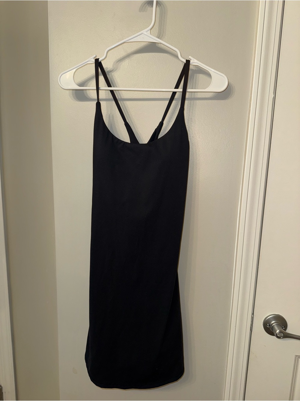 Halara Softlyzero Plush Backless Active Dress Easy Peezy Edition UPF50+ in Black